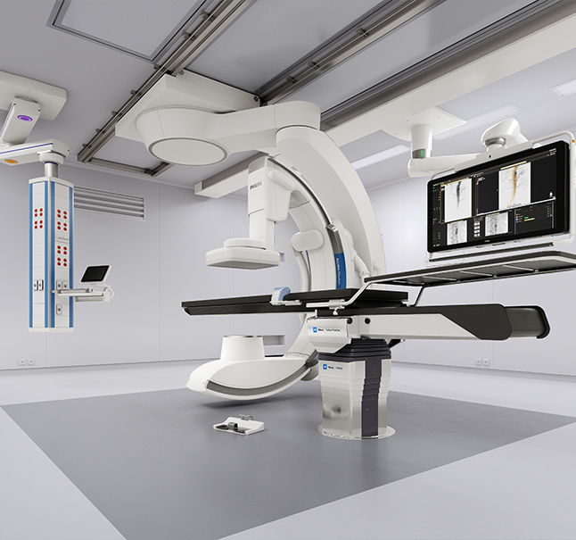 stół operacyjny TS 7500 hybrid z ramieniem C na sali hybrydowej